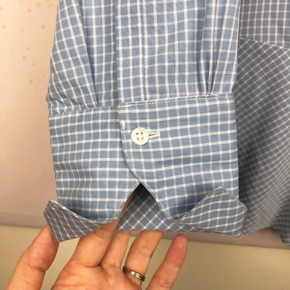 Brooks Brothers Windowpane Button Down Top Size 6P - Picture 3 of 6